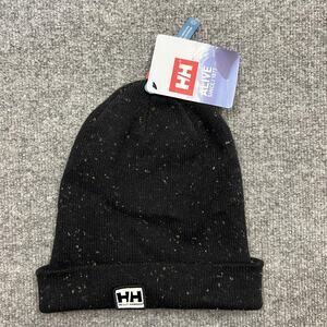 Helly Hansen Hat Beanie Urban Cuff Black Speckled Knit Epic Embroidered Mens NEW